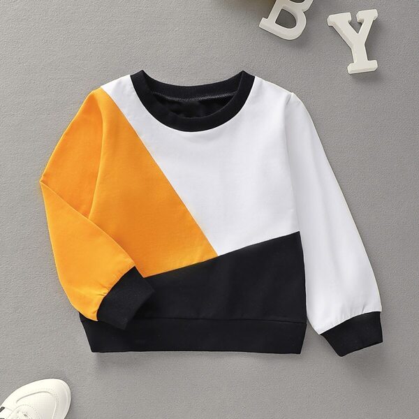 

Toddler Girls Cut And Sew Panel Sweatshirt, Multicolor