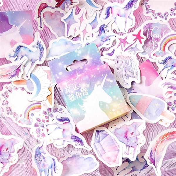 

Boxed Unicorn Print Decal 48pcs