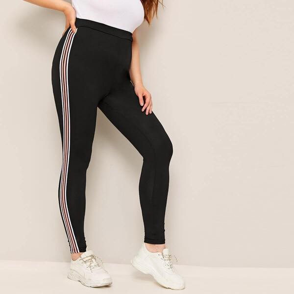 

Plus Side Striped Skinny Leggings