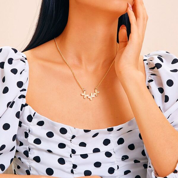 

Rhinestone Butterfly Shaped Chain Necklace 1pc