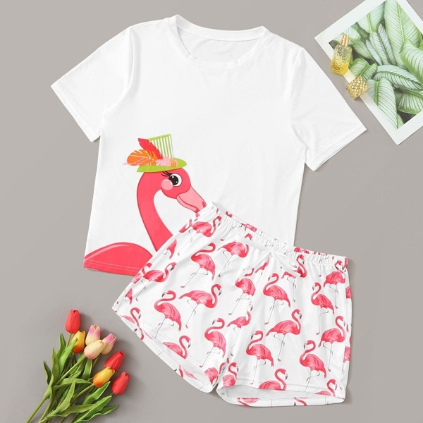 

Flamingo Print Pajama Set