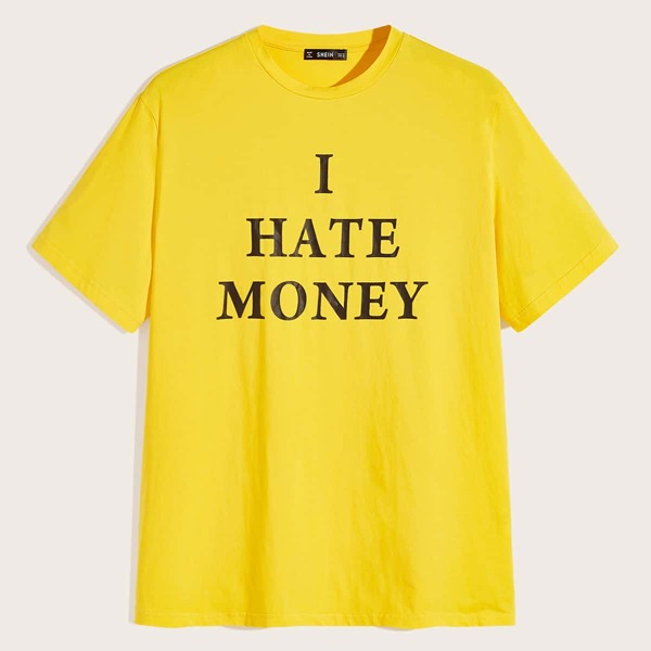 

Men Slogan Print Tee