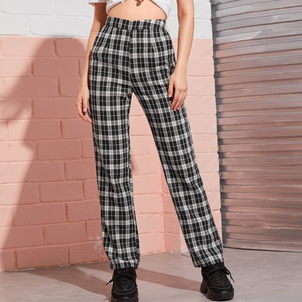

Tartan Plaid Straight Leg Pants