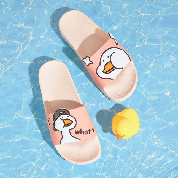 

Cartoon Print Open Toe Sliders