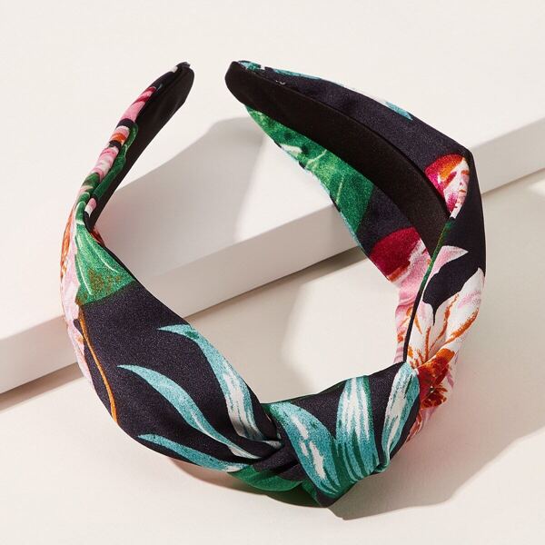 

Flower Print Knot Headband 1pc, Multicolor