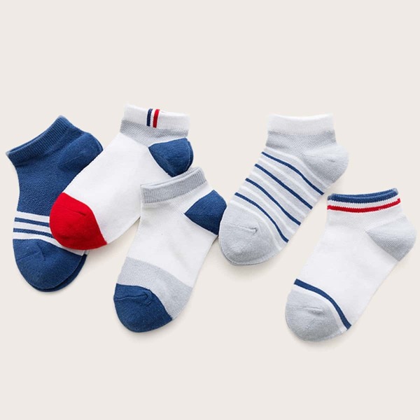

Toddler Boys Striped Ankle Socks 5pairs