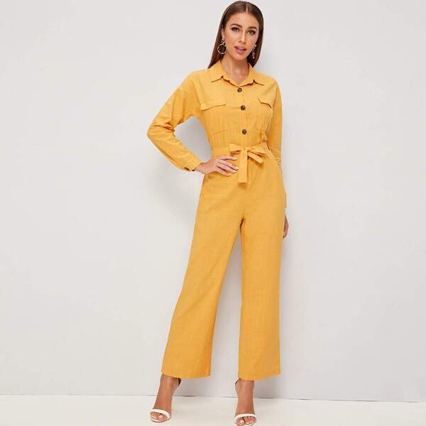 

Tie Waist Utility Overalls