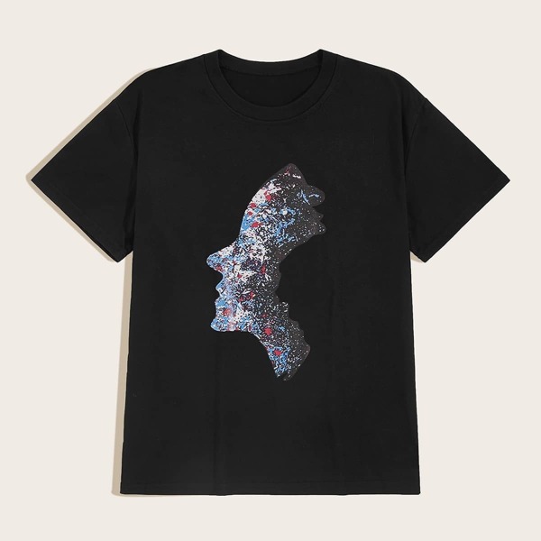 

Men Abstract Print Tee