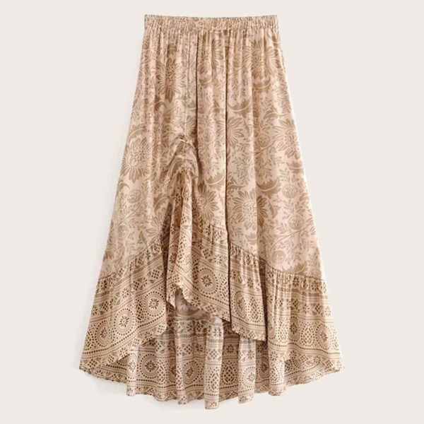 

Ditsy Floral Drawstring Tulip Hem Skirt, Multicolor