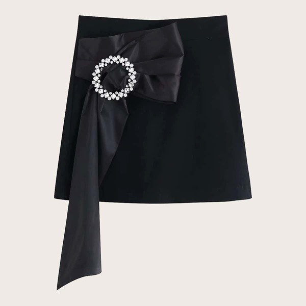 

Rhinestone Beaded Mini Skirt