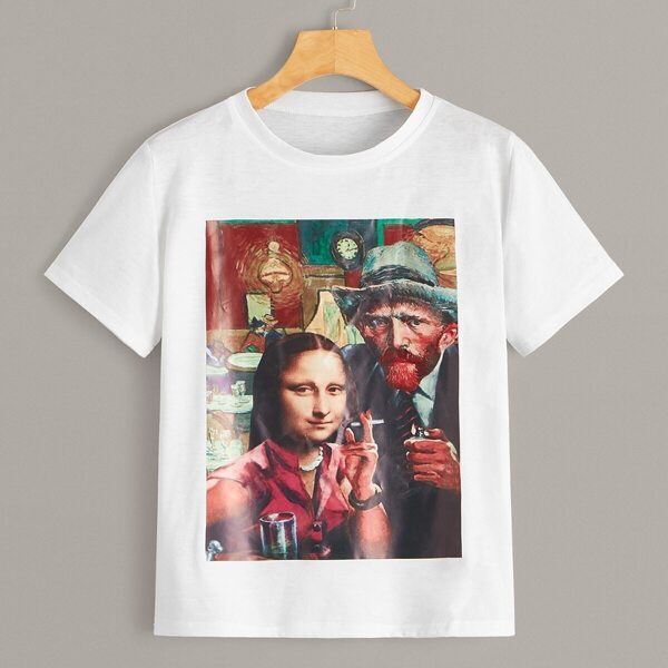 

Figure Graphic Short Sleeve Tee, White
