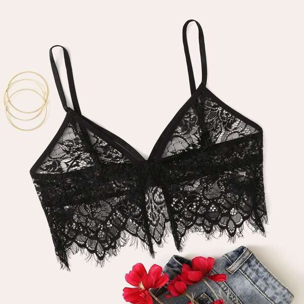 

Bustier Lace Sheer Cami Top