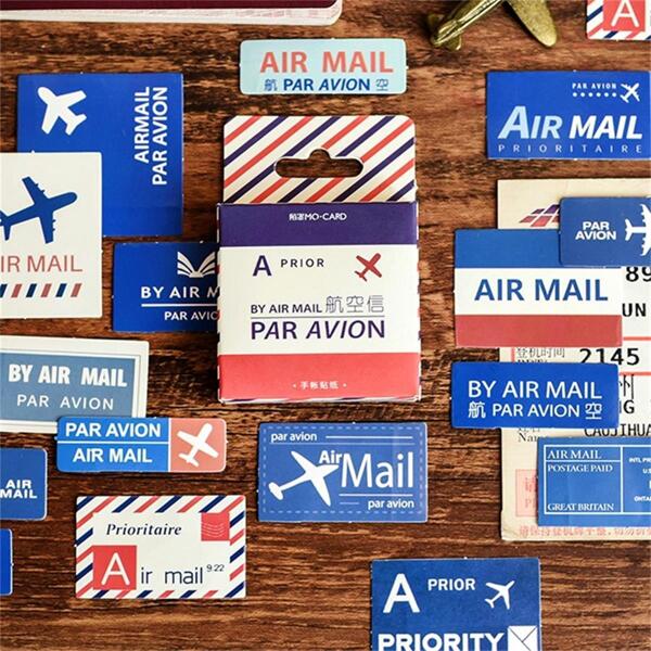 

Boxed Air Mail Design Sticker 46pcs
