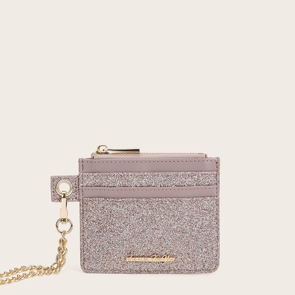 

Glitter Purse With Chain Wristlet