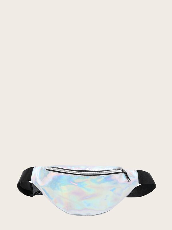 

Girls Iridescent Zip Up Fanny Pack, Multicolor