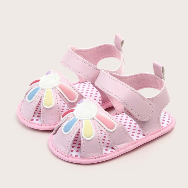 

Baby Girls Floral Decor Cut Out Sandals
