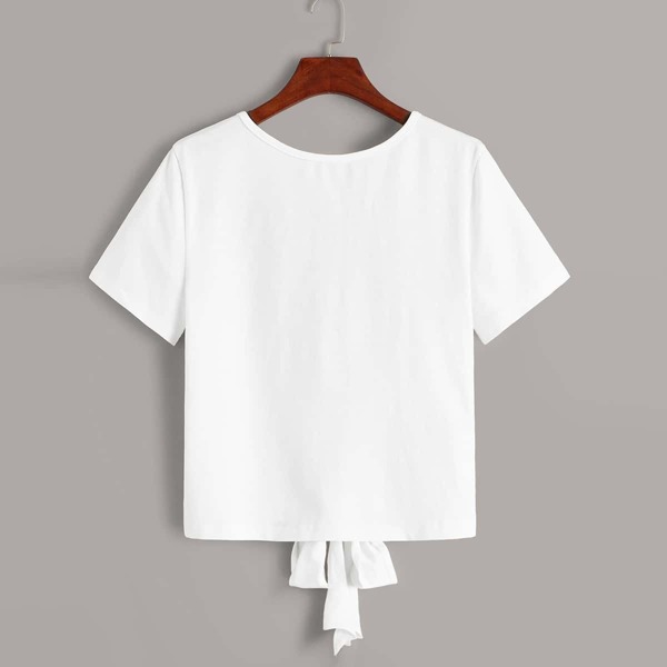 

Tie Back Backless Solid Top
