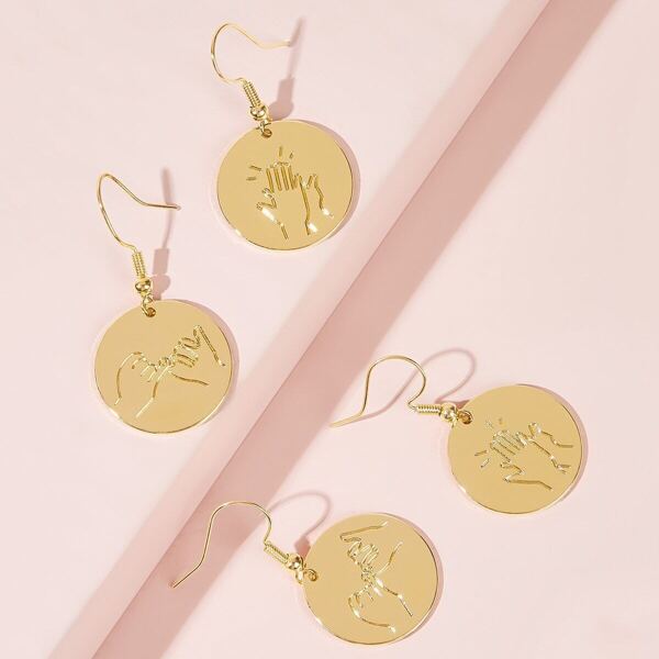 

Coin Drop Earrings 2pairs