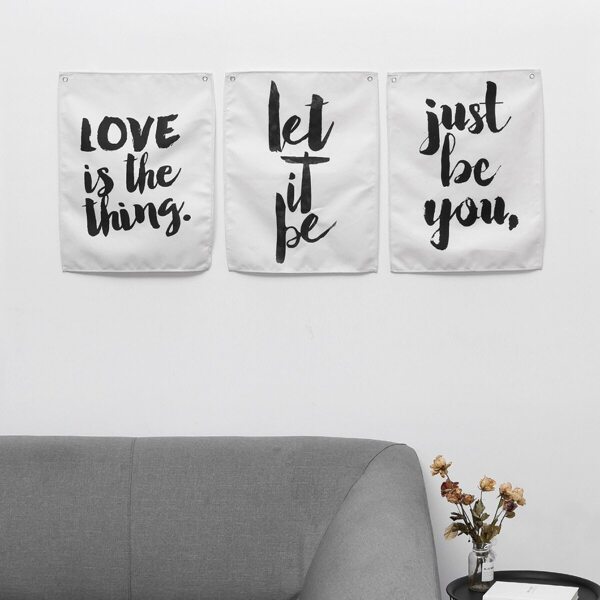 

Slogan Print Wall Hanging Cloth 1pc