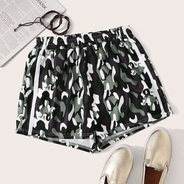 

Camo Print Tape Side Shorts