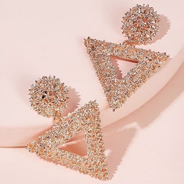 

Textured Open Triangle Drop Earrings 1pair
