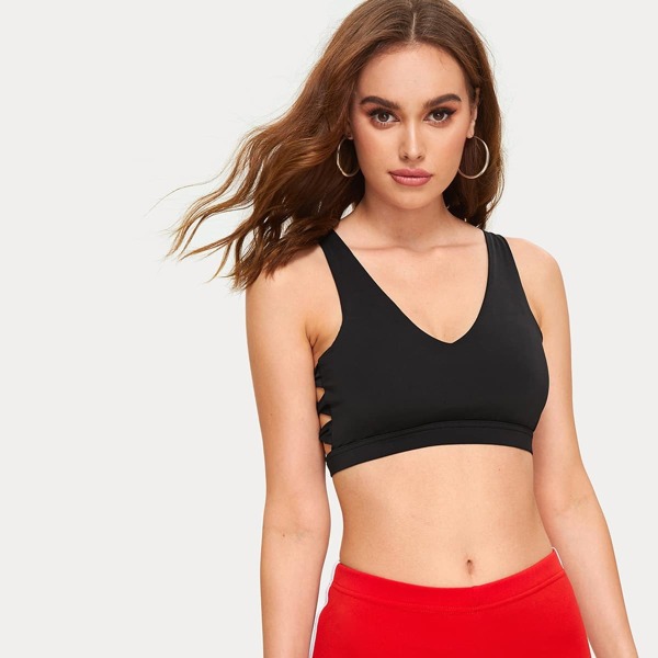 

Crisscross Cut-out Back Sports Bra