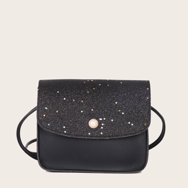 

Girls Glitter Detail Flap Crossbody Bag