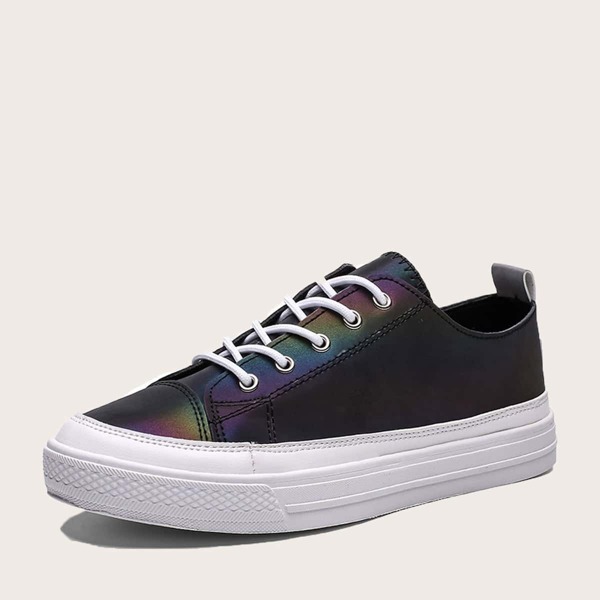 

Men Gradient Lace-up Front Flatform Sneakers