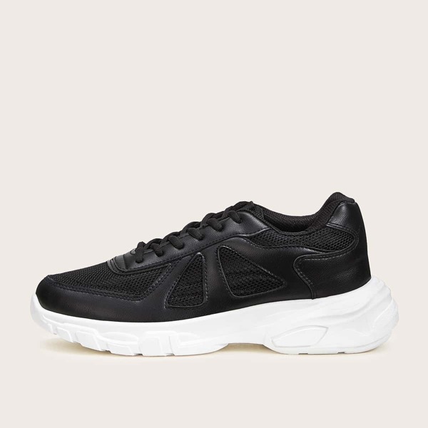 

Men Lace-up Front Chunky Sole Trainers