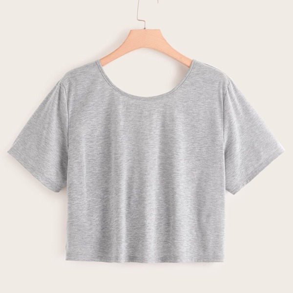 

Plus Twist Solid Tee, Grey