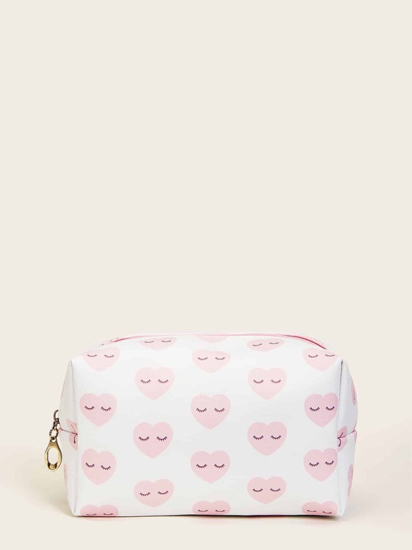 

Heart Pattern Makeup Bag, Multicolor