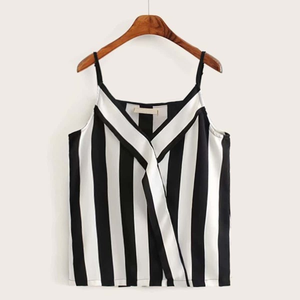 

Black & White Striped Cami Top
