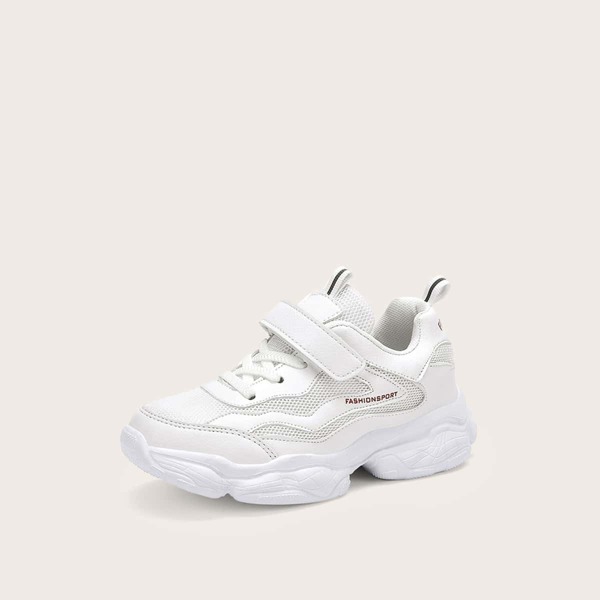 

Toddler Boys Lace-up Front Chunky Sole Trainers, White