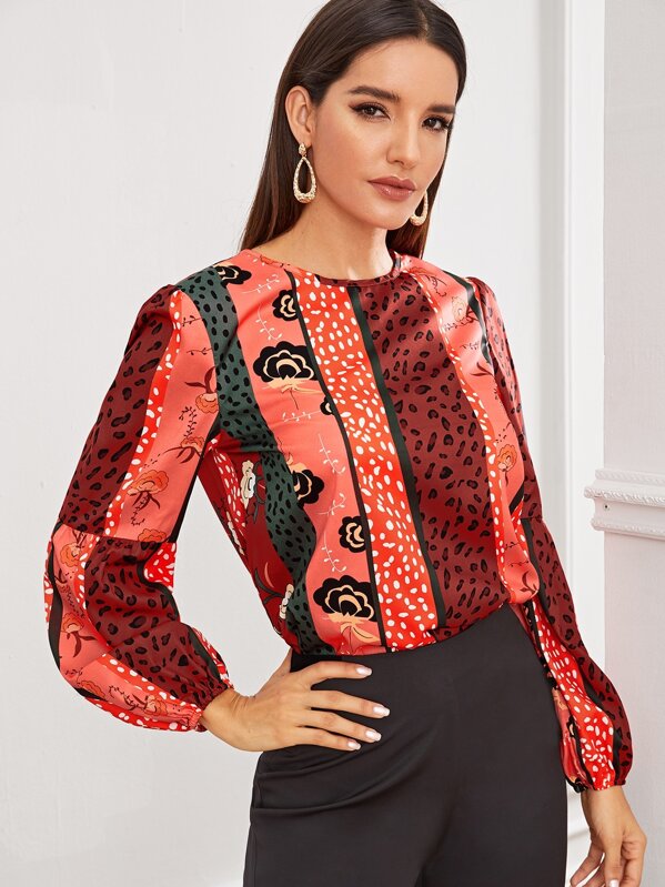 

Топ с графическим принтом и застежкой сзади, Juliana