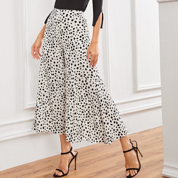 

Dalmatian Print Flare Leg Pants