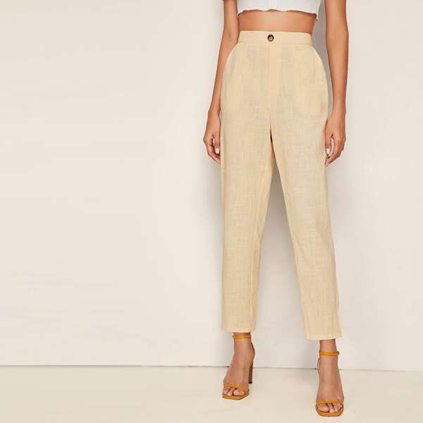 

Pocket Detail Buttoned Pants
