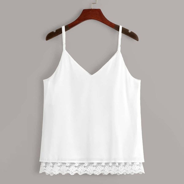 

Contrast Lace Cami Top