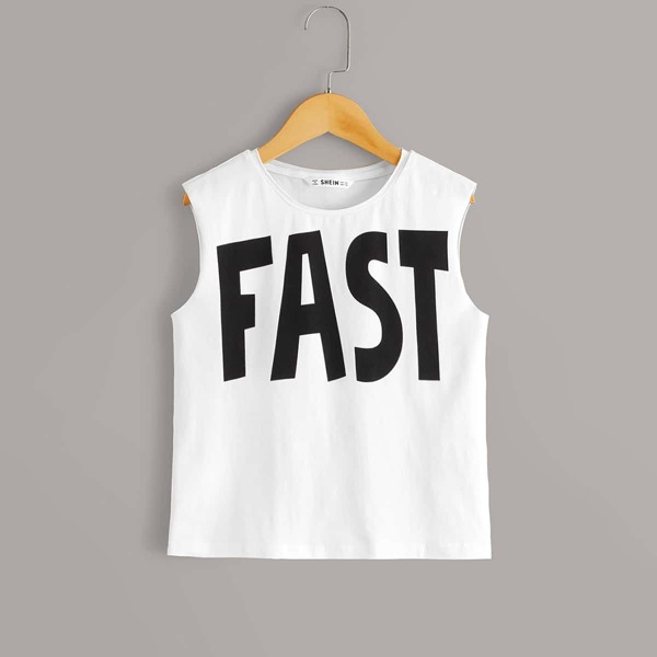 

Boys Letter Print Tank Top