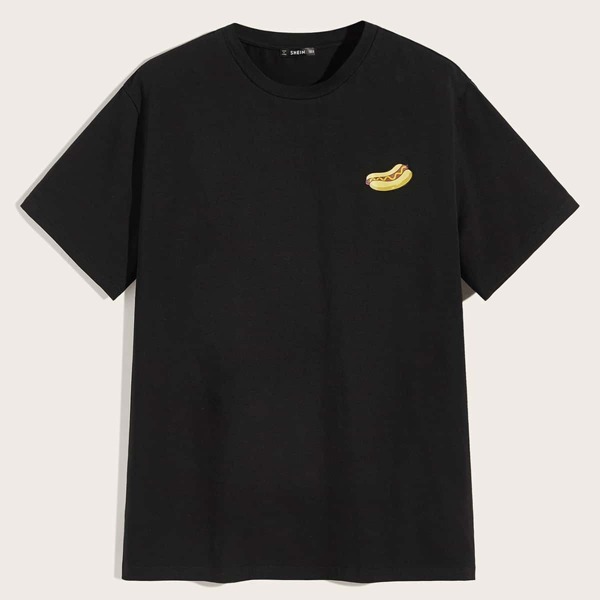 

Men Hot Dog Print Tee