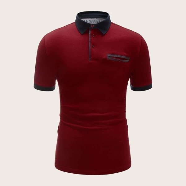 

Men Contrast Binding Polo Shirt