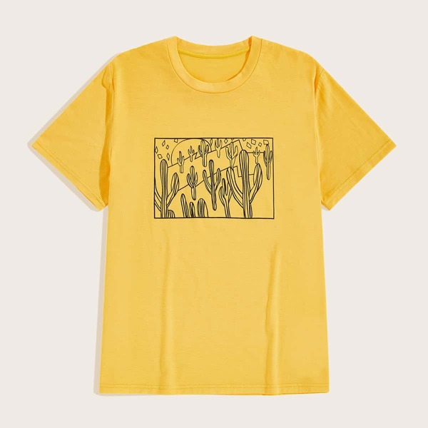 

Men Cactus Print Tee