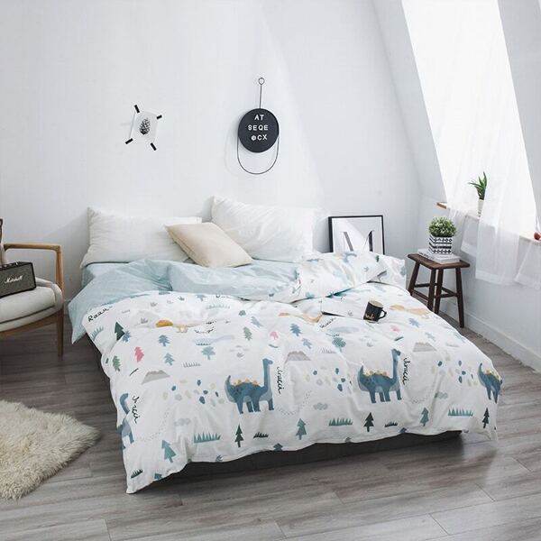 

Cartoon Animal & Tree Print Sheet Set