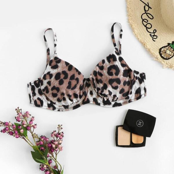 

Leopard Underwired Bikini Top