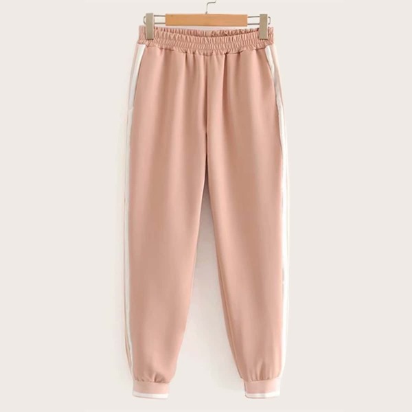 

Contrast Side Elastic Waist Sweatpants