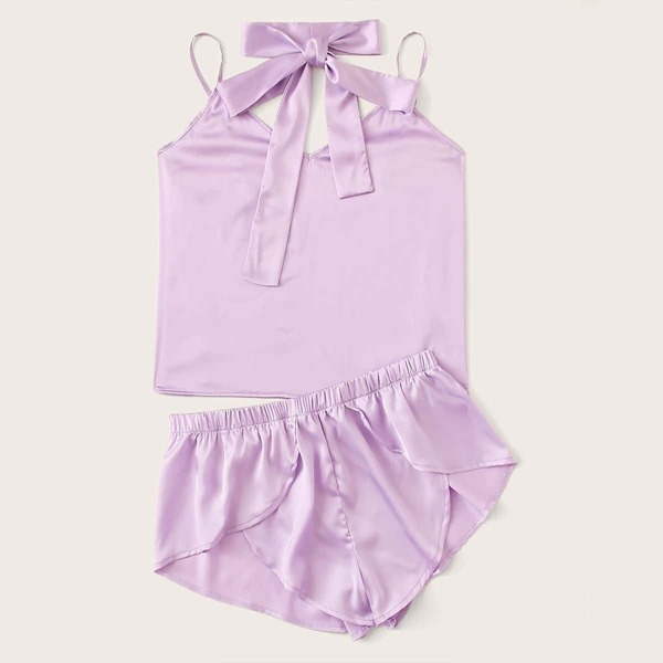 

Satin Cami PJ Set With Belt