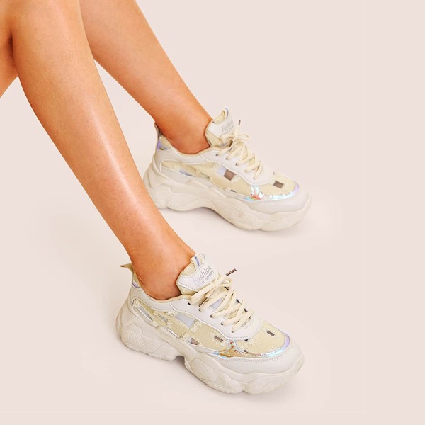

Distressed Chunky Sole Trainers