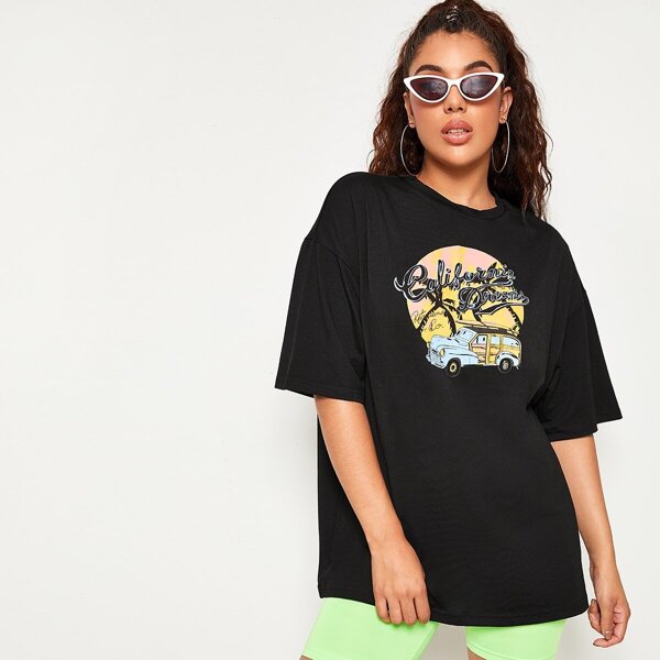 

Letter & Car Print Tee