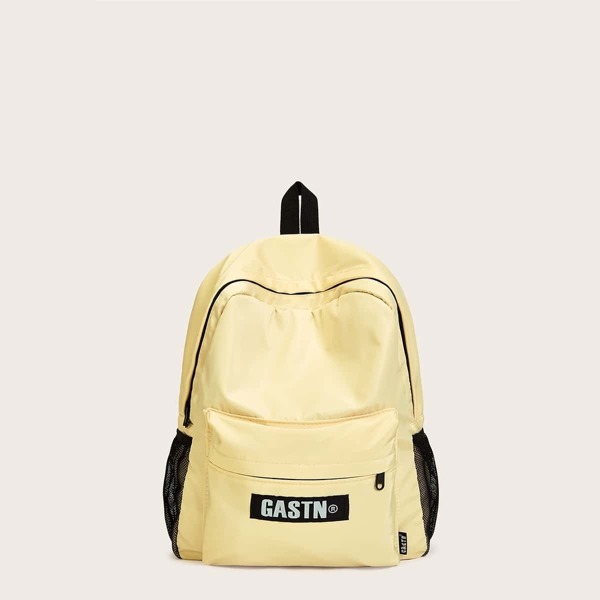 

Letter Print Patch Decor Backpack