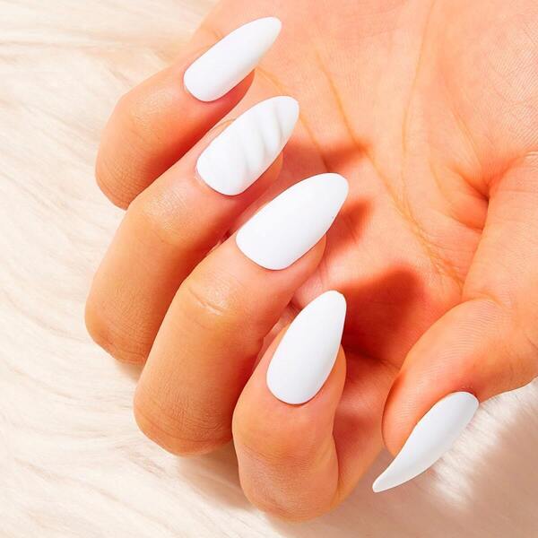 

Plain Fake Nail 24pcs With Tape & Nail File