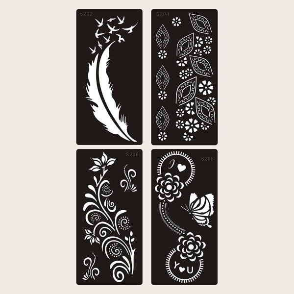 

Mix Pattern Tattoo Sticker 4sheets
